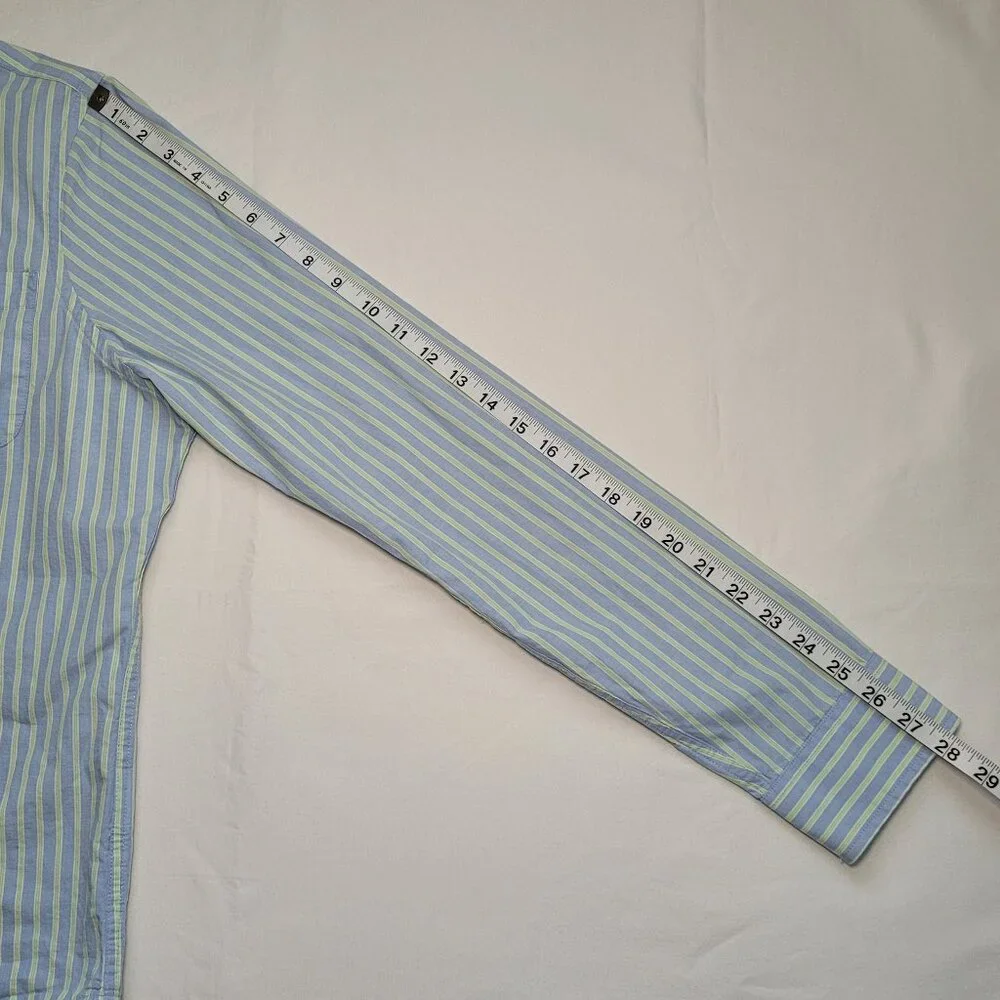 Hollister Mens Long Sleeve Striped Button Down Oxford Shirt Large Y2K Coastal - Picture 9 of 9